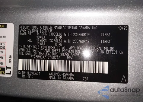 2026 Lexus Rx Rx 350H Premium from USA, damaged, VIN 2T2BBMCA7TC108247